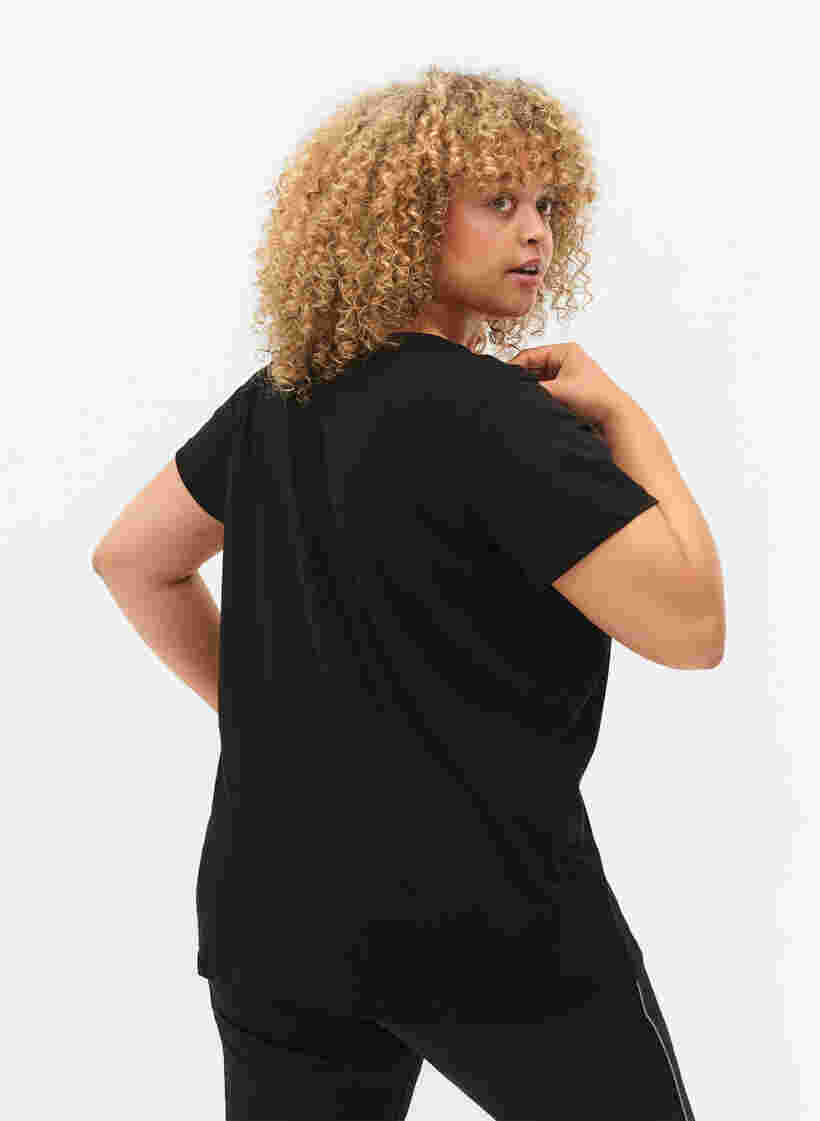 T-paita printillä treeniin , Black w. Cardio, Model image number 1