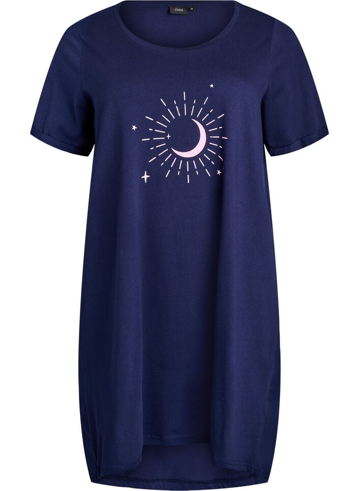 Lyhythihainen y&ouml;paita luomupuuvillaa, Sininen, Packshot image number 0