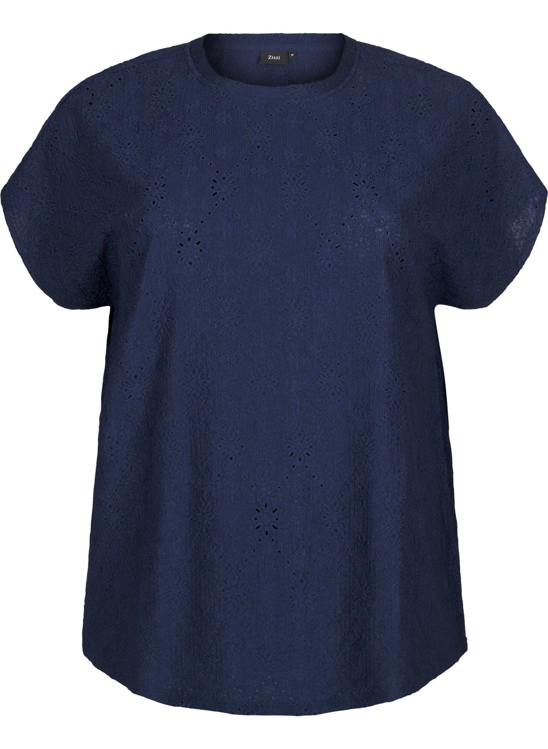 Zizzi Lyhythihainen pusero kukkakirjailulla, Naval Academy, Packshot image number 0