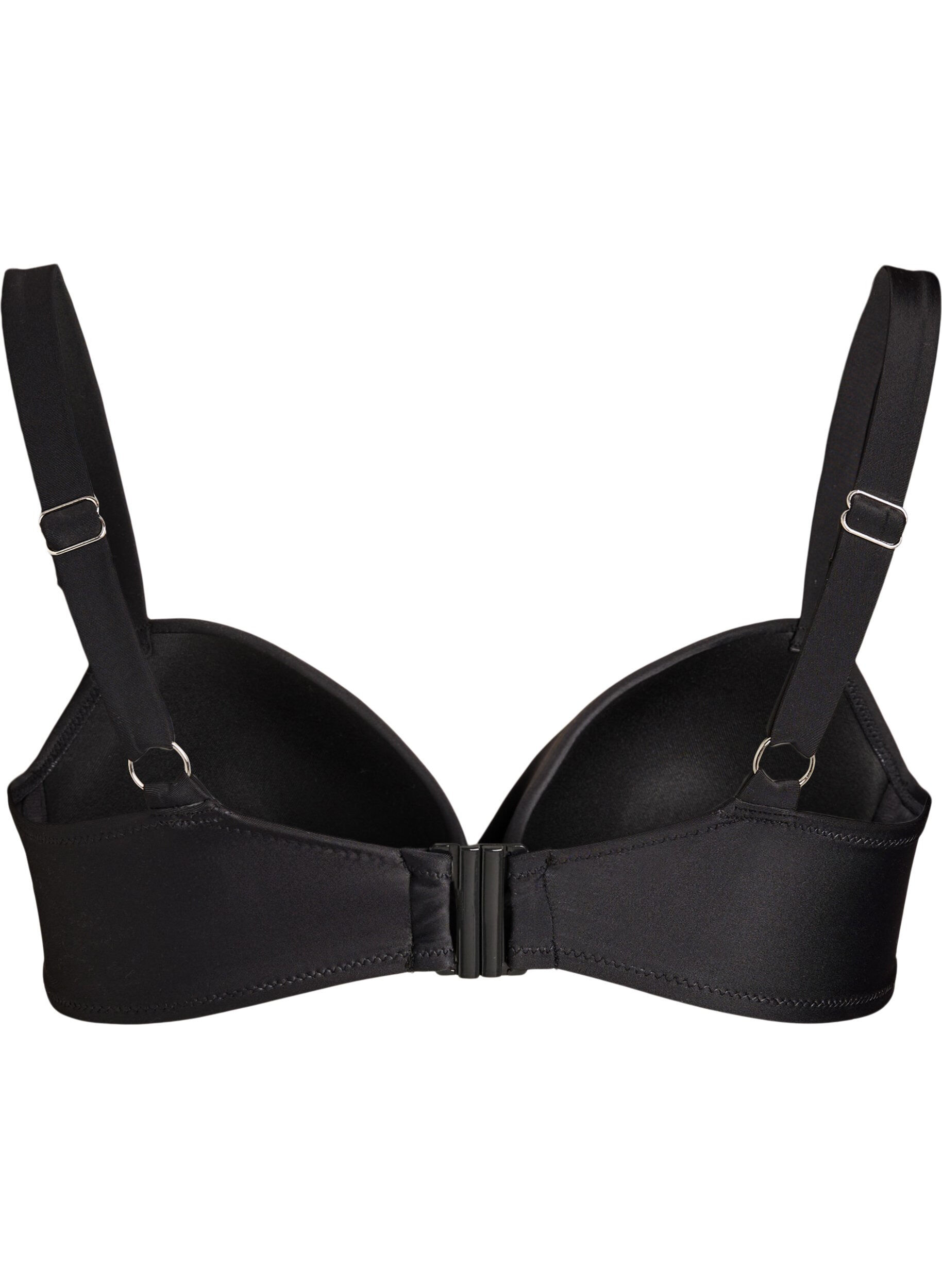 ZizziKaarituelliset bikiniliivit rypytyksell&auml;, Musta, Packshot image number 1