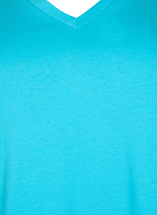 2 perus t-paitaa puuvillasta, Blue Atoll / Black, Packshot image number 2