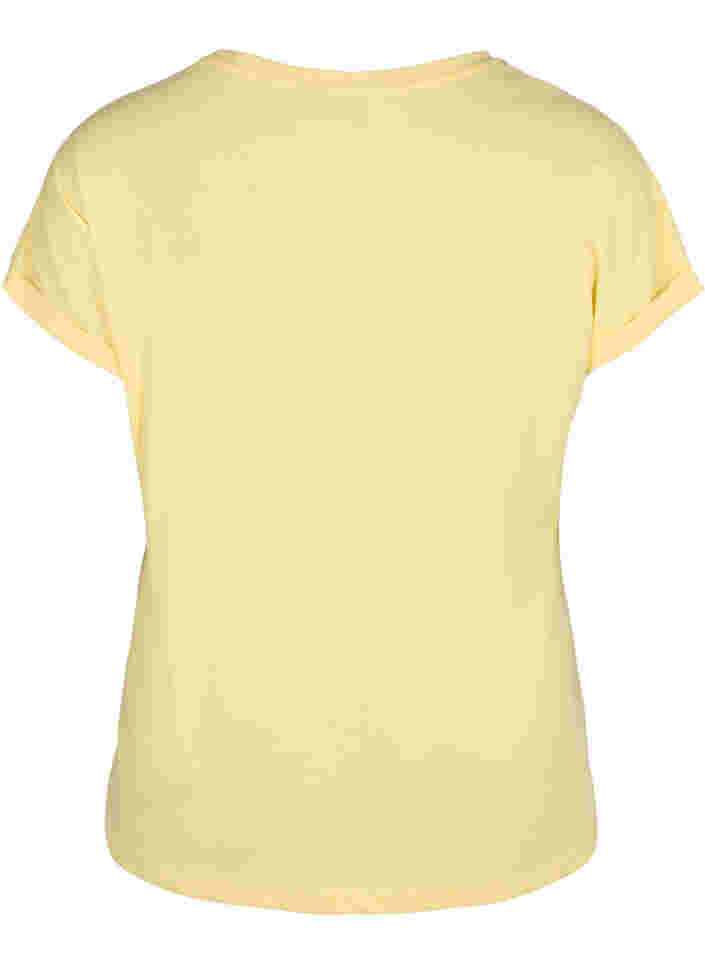 Lyhythihainen t-paita puuvillasekoitteesta, Popcorn, Packshot image number 1
