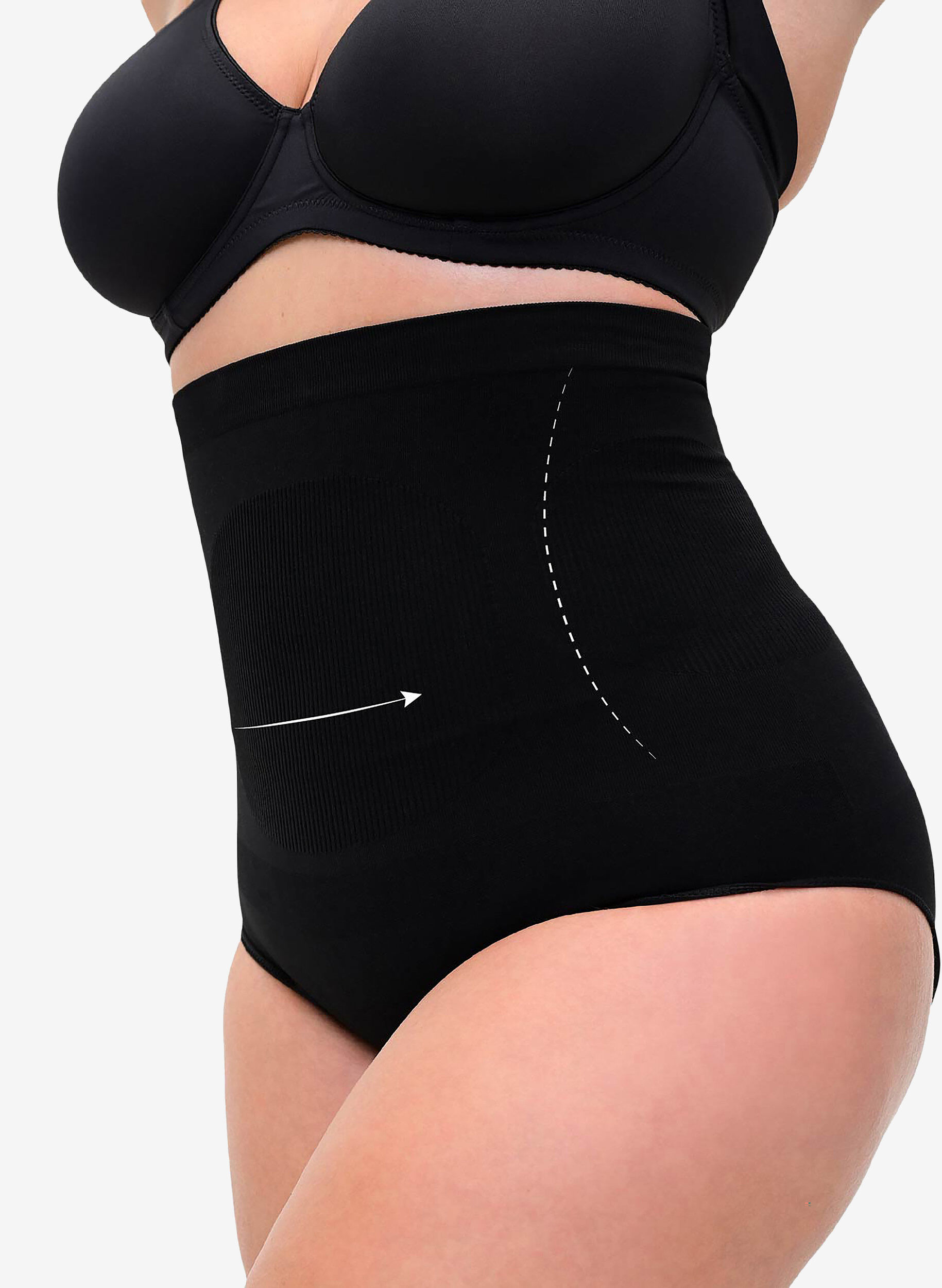 Korkeavy&ouml;t&auml;r&ouml;iset shapewear-alushousut, Musta, Model