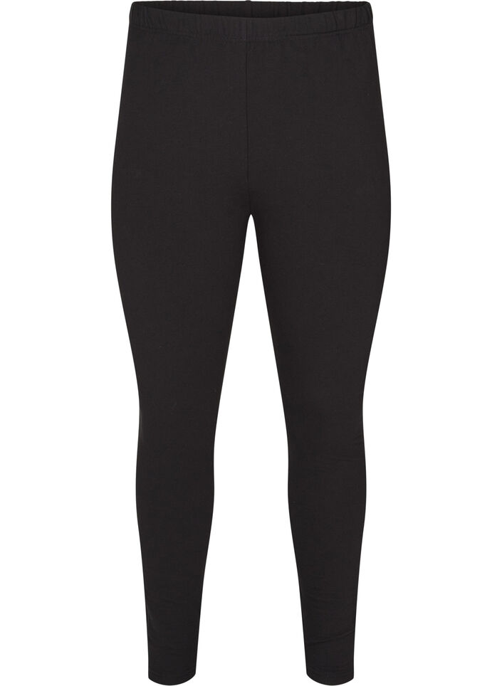 Puuvillaiset leggingsit vuorella , Musta, Packshot image number 0