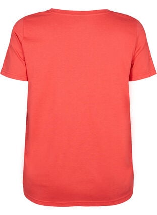 Lyhythihainen t-paita v-pääntiellä, Cayenne, Packshot image number 1