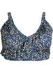 Kukallinen bikinien yl&auml;osa r&ouml;yhel&ouml;yksityiskohdilla, Sininen, Packshot image number 0