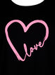Puuvillainen T-paita painatuksella, Black W. Heart L., Packshot image number 2