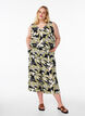 Culottes-housut kuosilla, Musta, Model image number 0