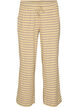 Raidalliset pyjamahousut korkealla vy&ouml;t&auml;r&ouml;ll&auml; ja leveill&auml; lahkeilla, Keltainen, Packshot image number 0