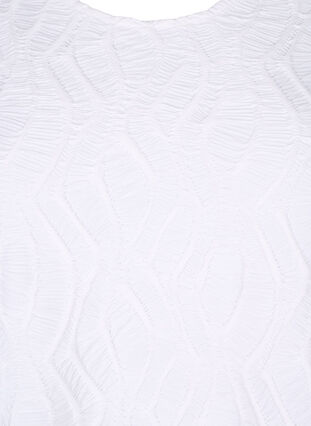 Lyhythihainen teksturoitu pusero, Bright White, Packshot image number 2