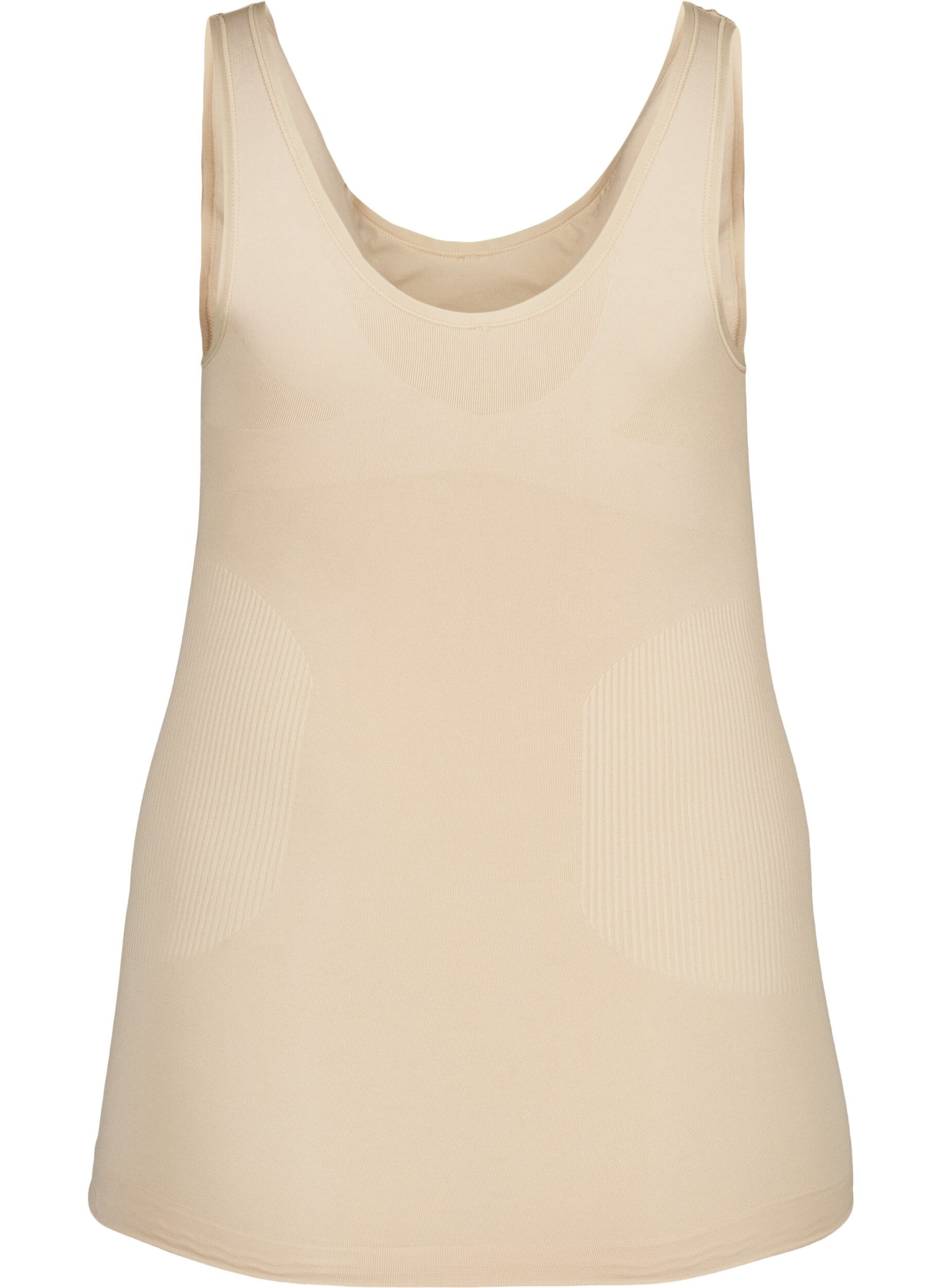 Zizzi Shapewear-toppi leveill&auml; olkaimilla, Beige, Packshot image number 1