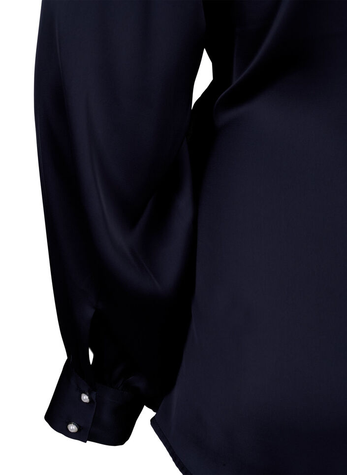 Satiininen kietaistava juhlapusero, Night Sky, Packshot image number 4