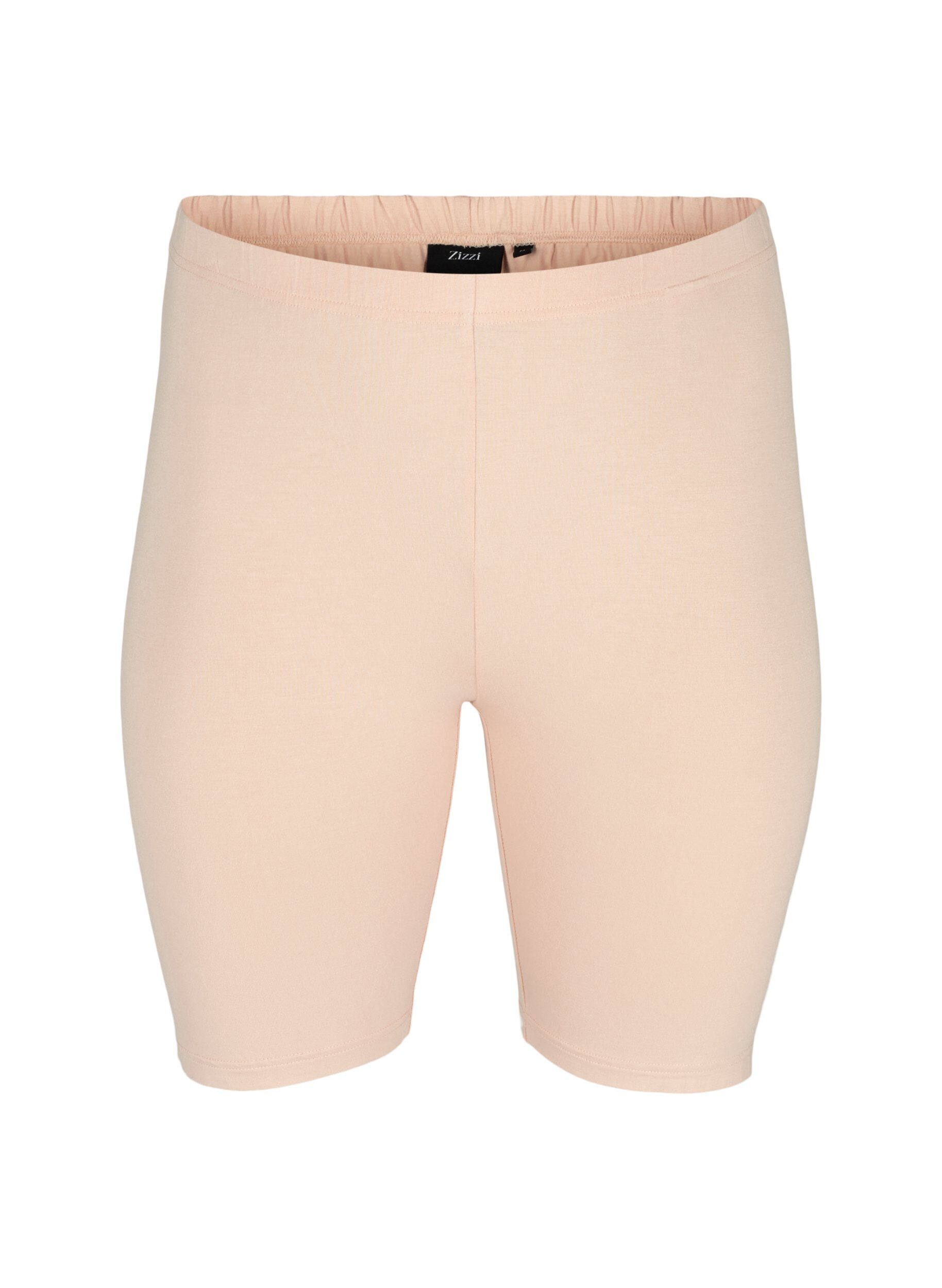 Zizzi Yksiv&auml;riset perus py&ouml;r&auml;ilyshortsit , Beige, Packshot image number 0
