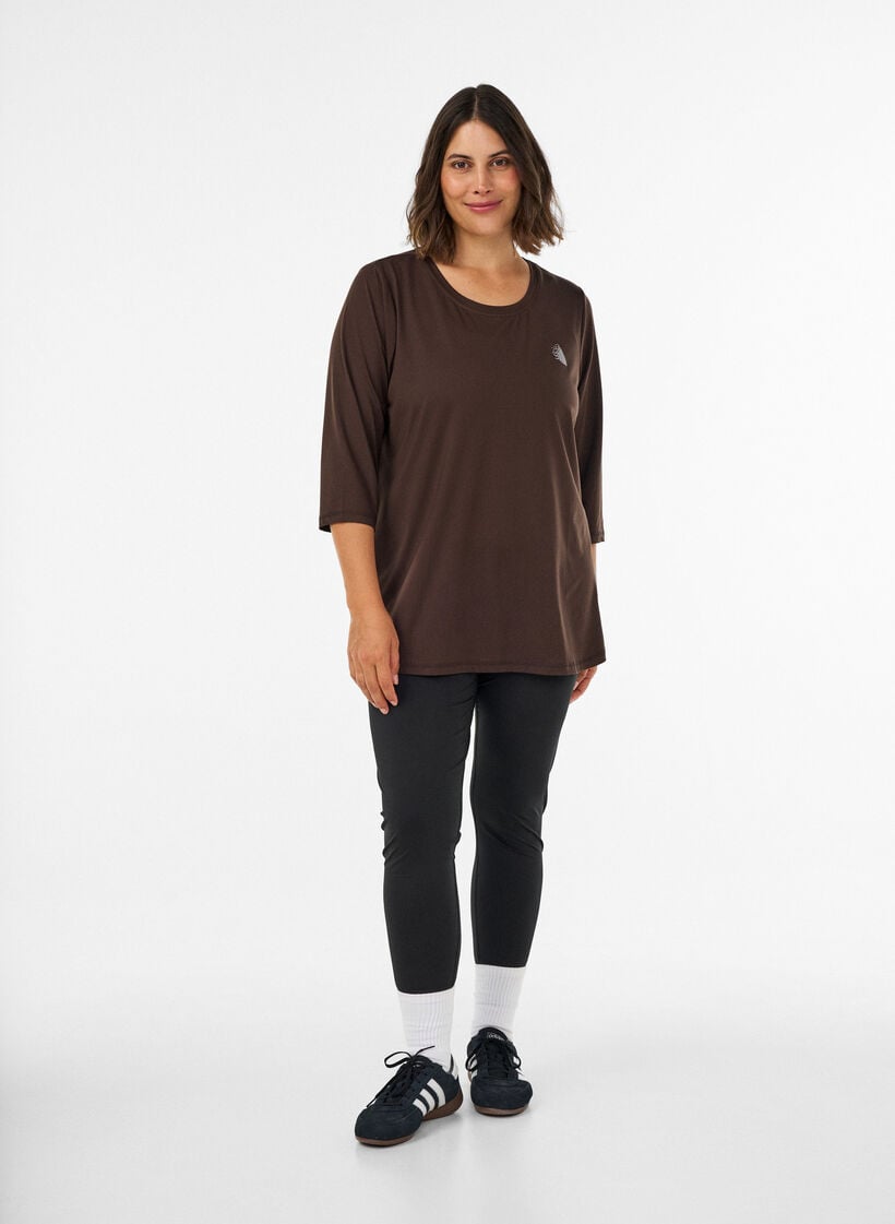 Treenipusero 3/4-hihoilla, Ruskea, Model image number 1
