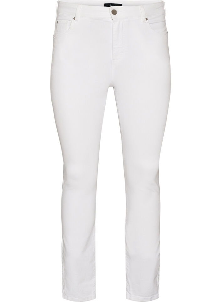 Amy korkea vy&ouml;t&auml;r&ouml;iset super slim fit -farkut, Valkoinen, Packshot image number 0