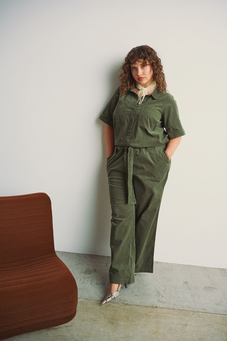 Puuvillafleece-jumpsuit, , Model