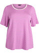 T-paita TENCEL&trade; Lyocellista ja raidoilla, Violetti, Packshot image number 0
