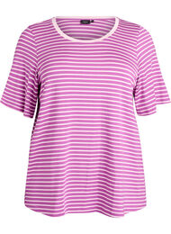 T-paita TENCEL&trade; Lyocellista ja raidoilla, Violetti