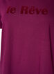 Luomupuuvillainen T-paita veluuritekstill&auml;, Violetti, Packshot image number 2