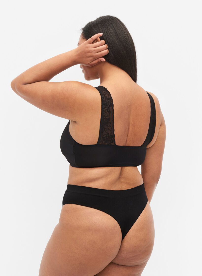 2 kpl perusstringejä normaalilla vyötäröllä, Black, Model image number 1