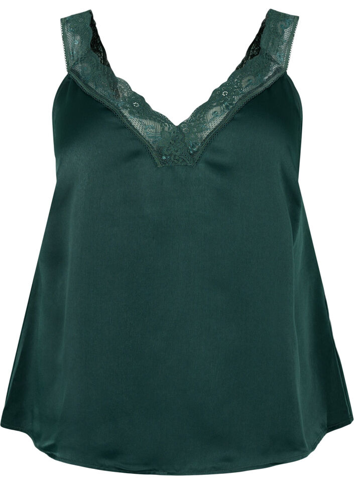 FLASH – Toppi, jossa on V-pääntie ja pitsireunus, Scarab, Packshot image number 0