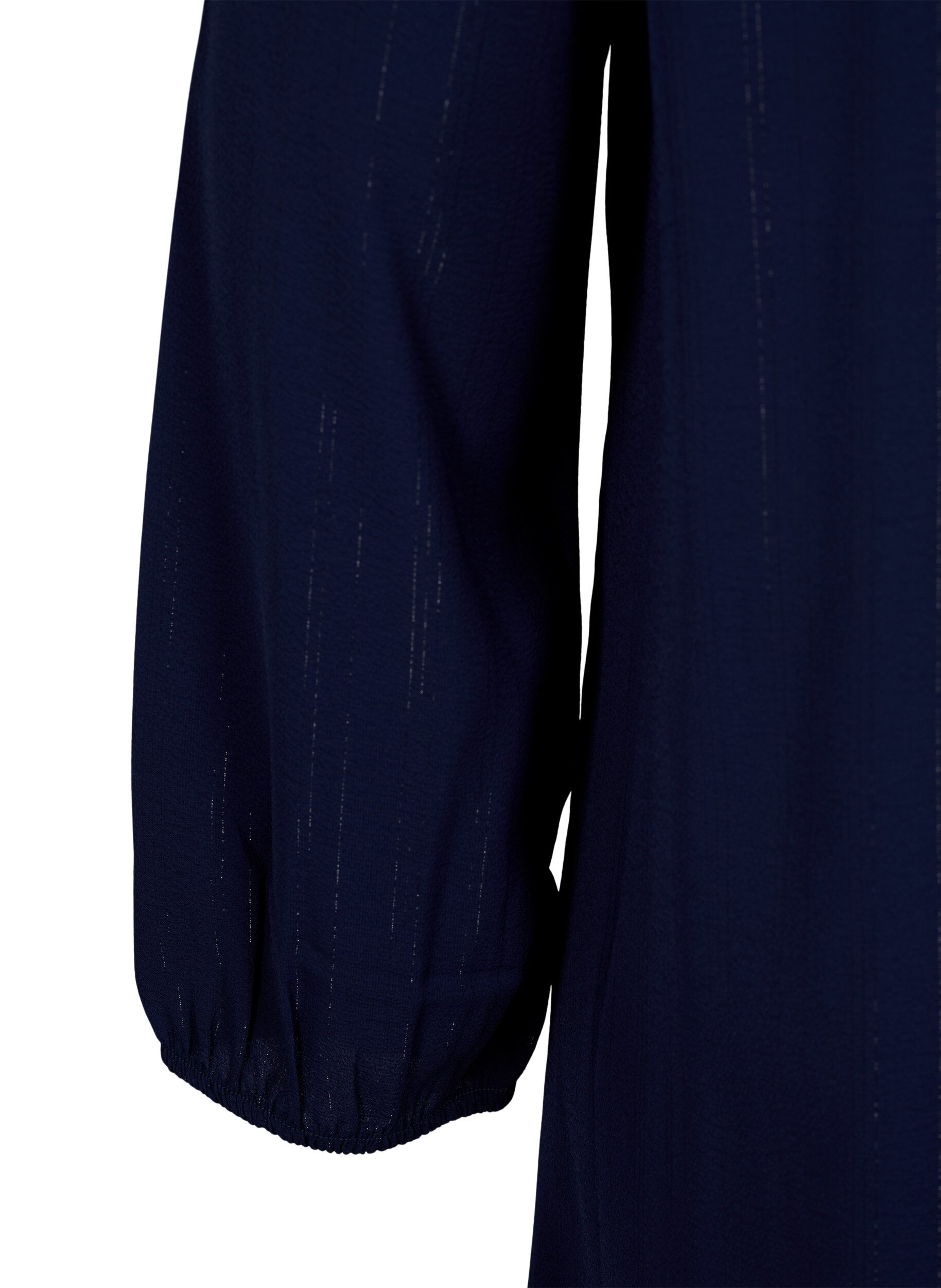 Zizzi Lyhyt mekko r&ouml;yhel&ouml;ill&auml; ja kimalteella, Sininen, Packshot image number 3