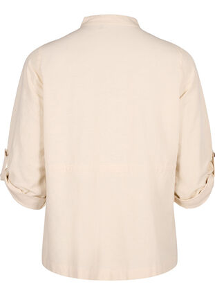 taskullinen paita pellavasekoitetta, Sandshell, Packshot image number 1