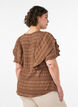 Pusero smock-tekstuurilla ja r&ouml;yhel&ouml;hihoilla, Ruskea, Model image number 2