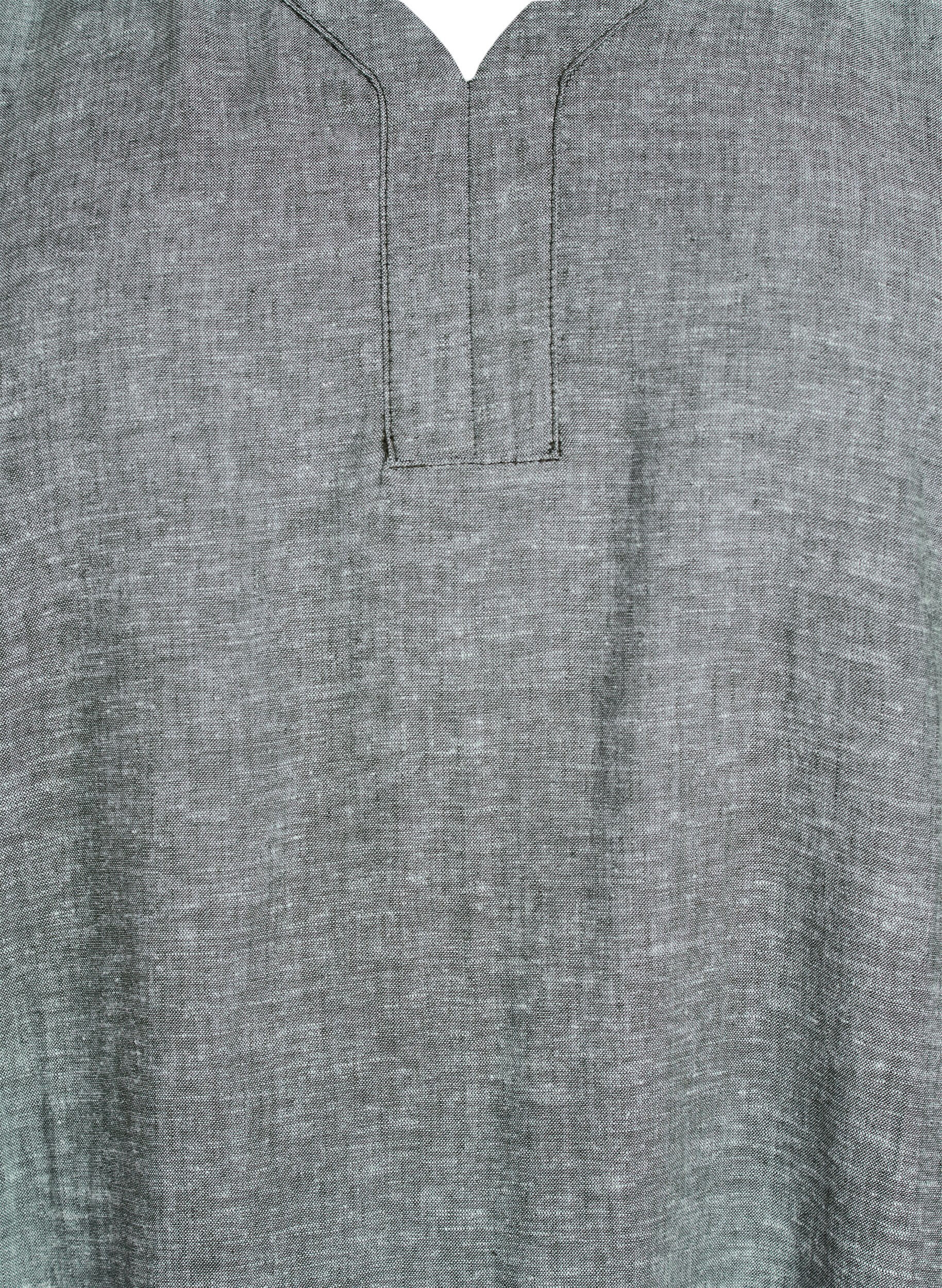 Zizzi Lyhythihainen midimekko pellavasta ja viskoosista, Vihre&auml;, Packshot image number 2