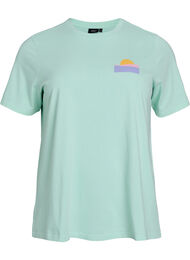 Luomupuuvillainen t-paita selk&auml;printill&auml;, Vihre&auml;