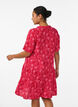 Lyhyt A-linjainen mekko puuvillamusliinista, Punainen, Model image number 2