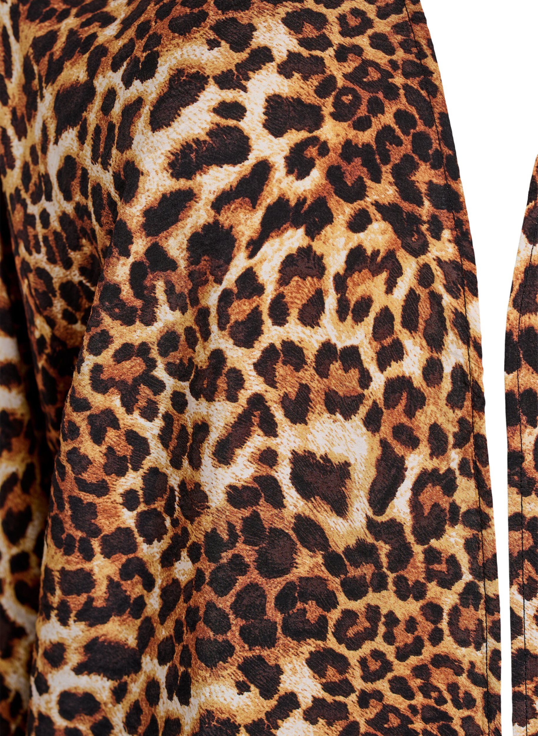 Zizzi Viskoosikimono, &frac34;-mittaiset hihat, Ruskea, Packshot image number 2