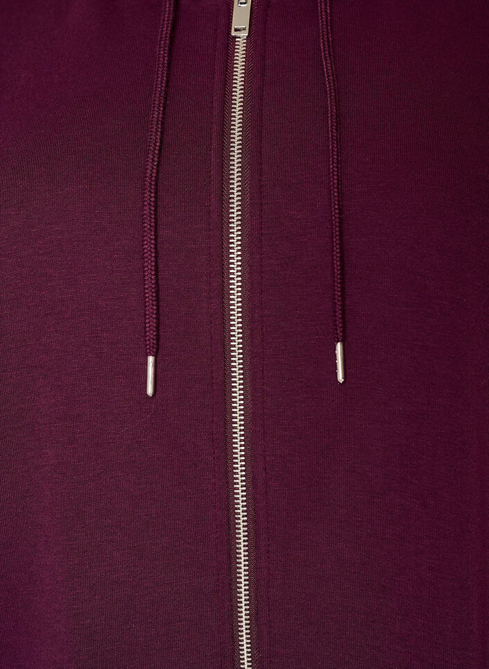 Pitk&auml; huppari vetoketjulla ja taskuilla, Violetti, Packshot image number 2