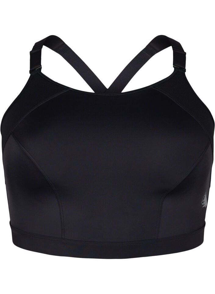 CORE, SUPER HIGH, SPORTS BRA - Urheilurintaliivit säädettävillä olkaimilla, Black, Packshot image number 0