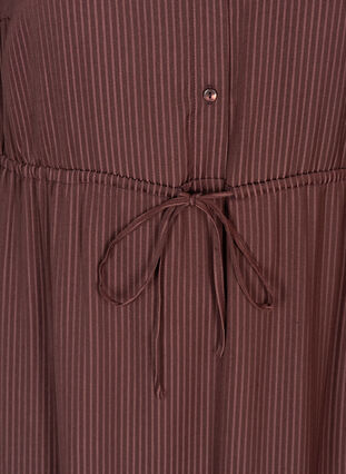Raidallinen mekko pitkillä hihoilla, Fudge, Packshot image number 3