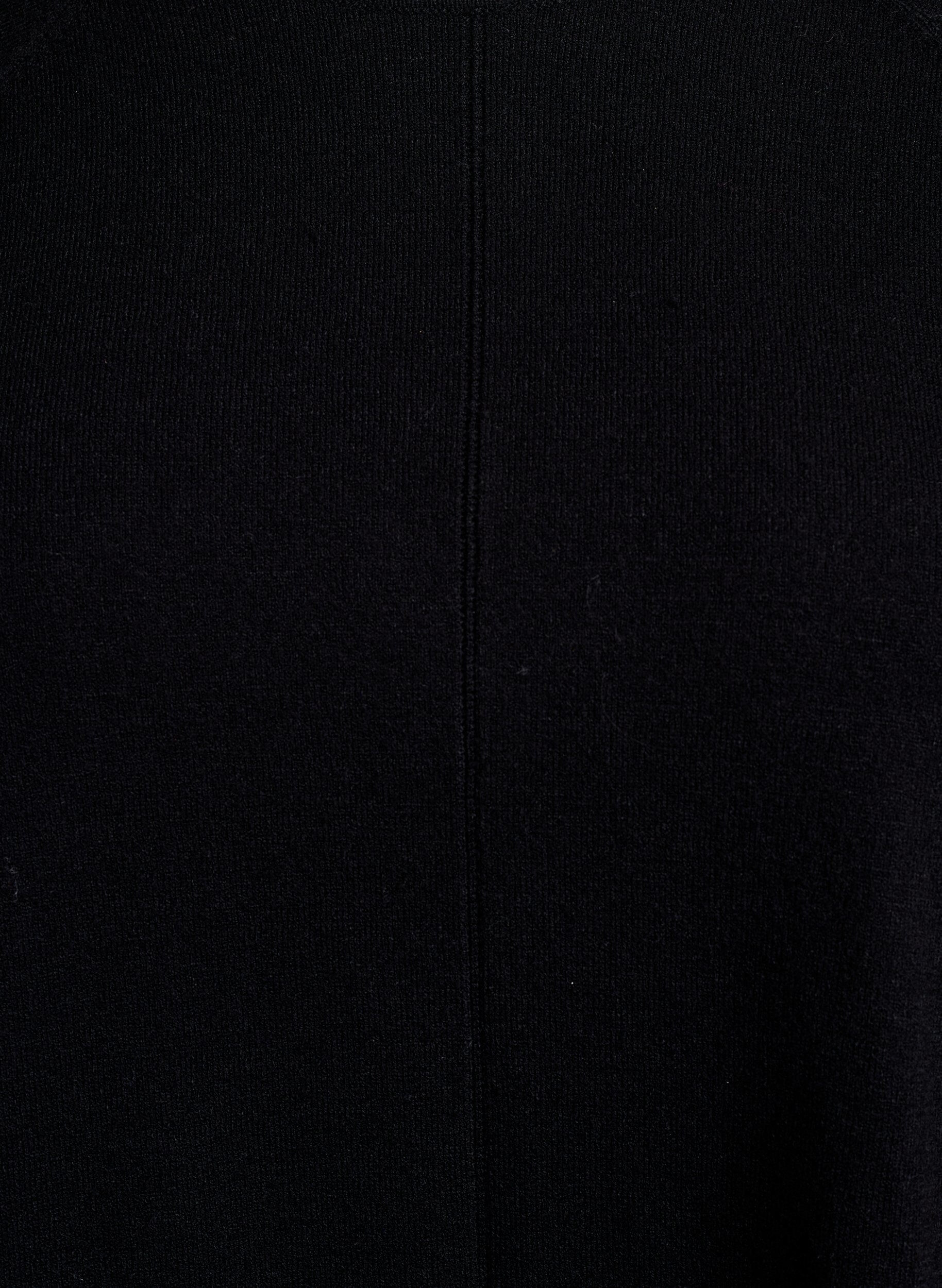 Zizzi Neulepusero py&ouml;re&auml;ll&auml; p&auml;&auml;ntiell&auml; ja neulekuviolla., Musta, Packshot image number 2