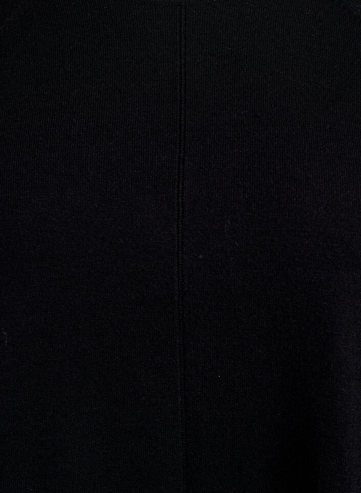 Neulepusero pyöreällä pääntiellä ja neulekuviolla., Musta, Packshot image number 2