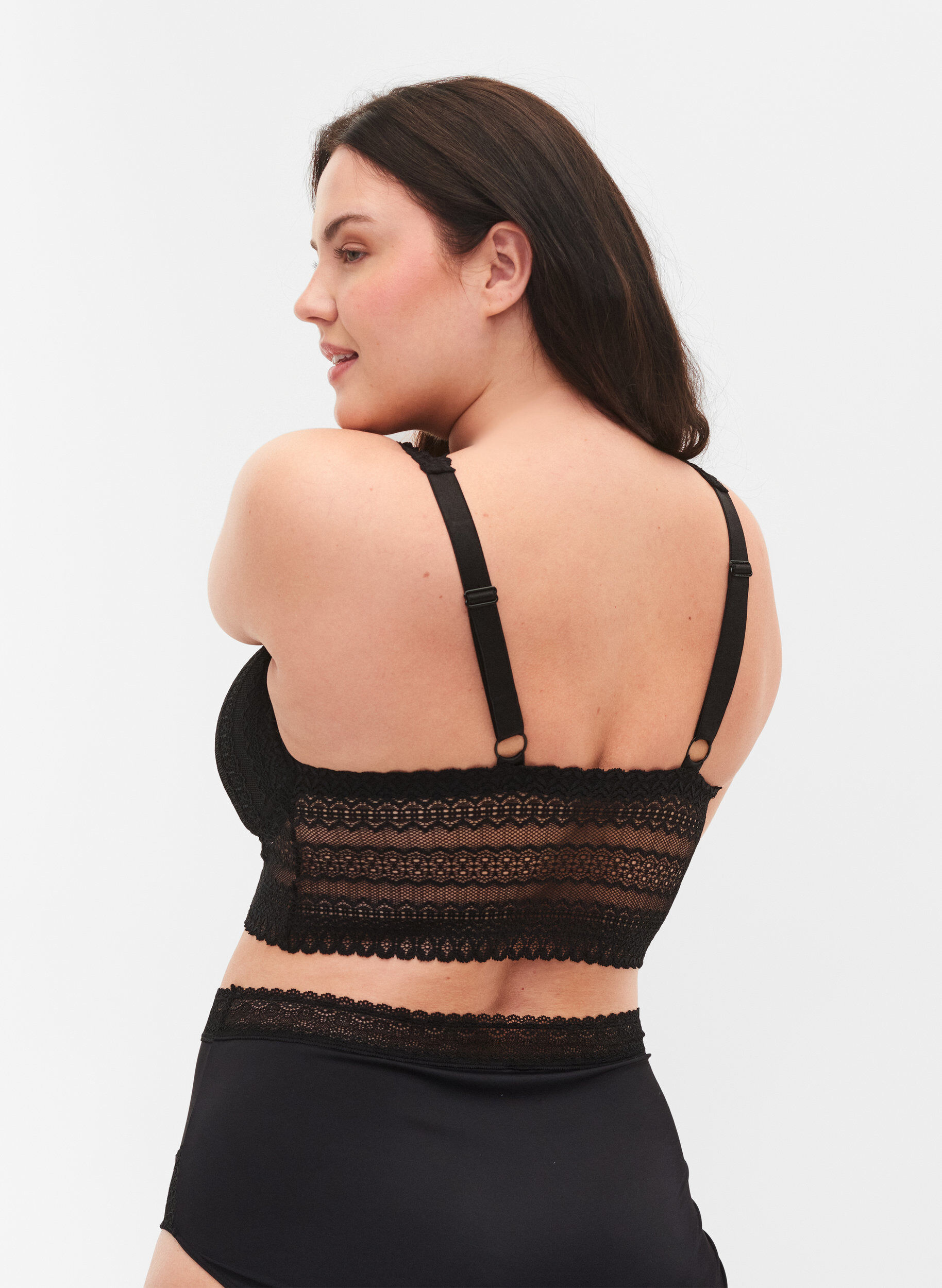 Zizzi Pitsirintaliivit pehmeill&auml; toppauksilla, Black, Model image number 1