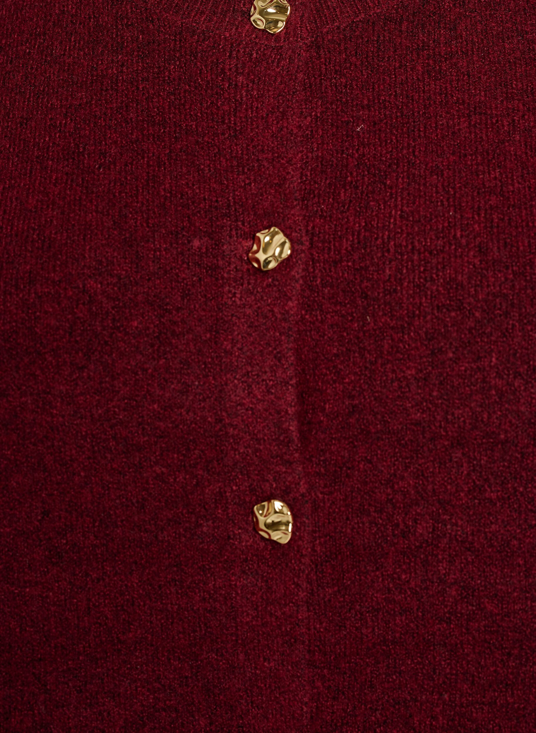 ZizziNeuleliivi koristeellisilla napeilla, Tumma Bordeaux, Packshot image number 2