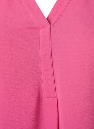 Yksivärinen pusero v-aukolla, Shocking Pink, Packshot image number 2