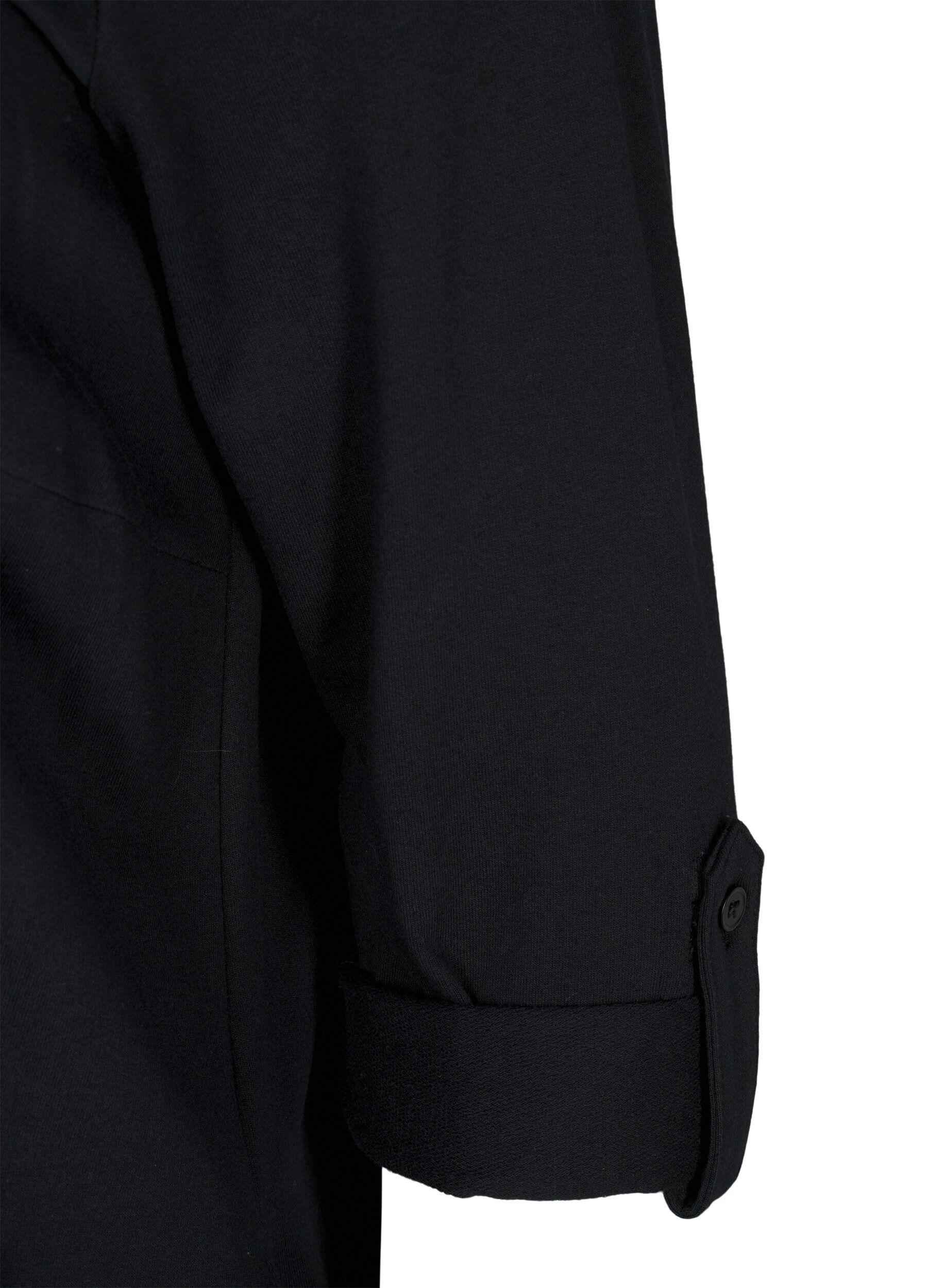 Zizzi Pallomainen mekko, jossa on taskut, Musta, Packshot image number 3