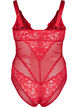 Pitsinen bodystocking verkkokankaalla, Rhythmic Red, Packshot image number 1