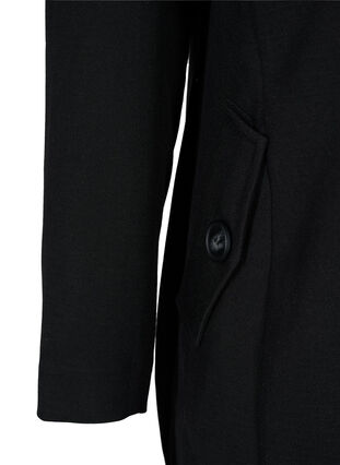 Klassinen takki nappikiinnityksellä, Black, Packshot image number 3