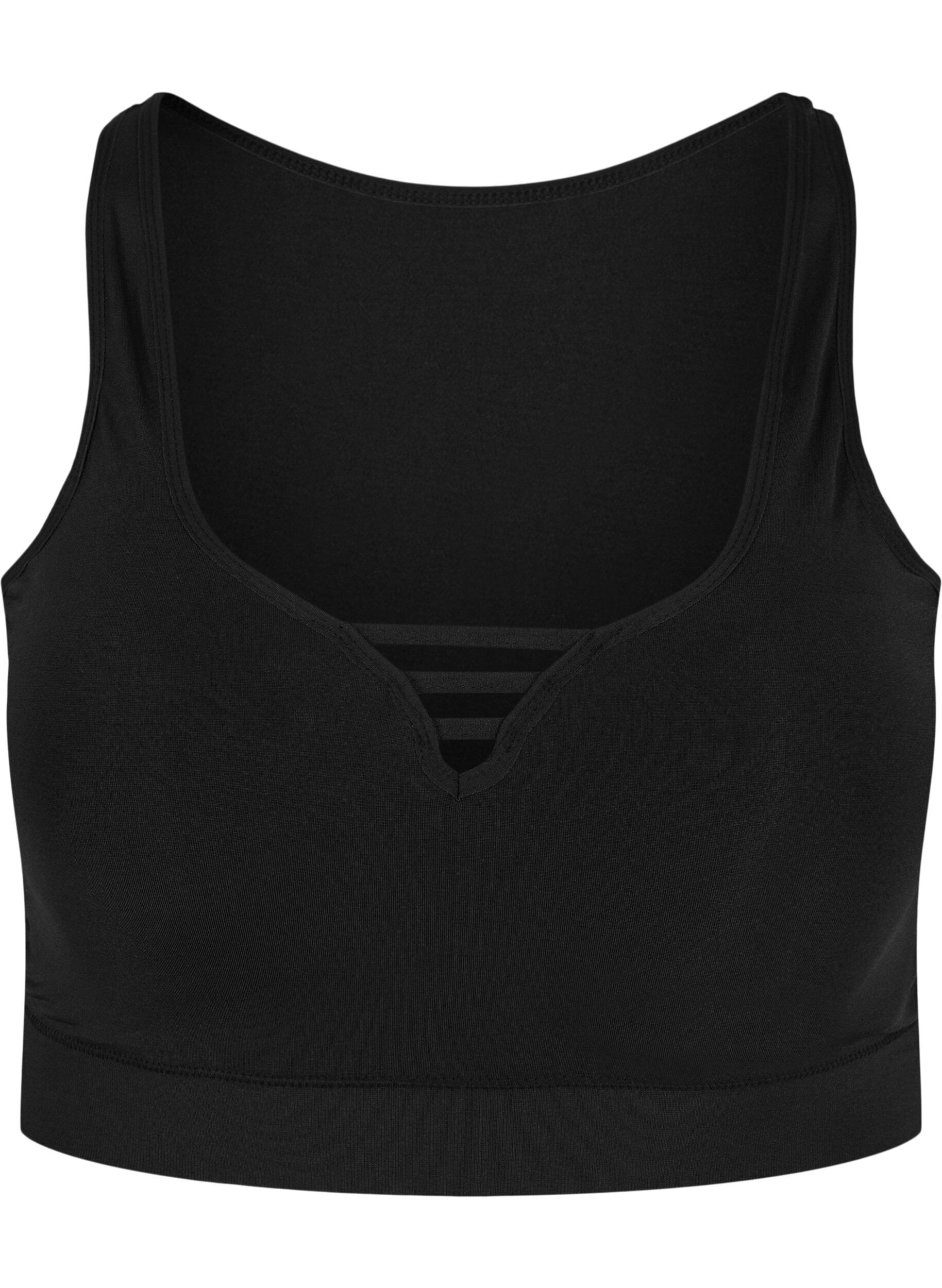 Zizzi Kevyesti topatut rintaliivit nauhayksityiskohdalla, Black, Packshot image number 0