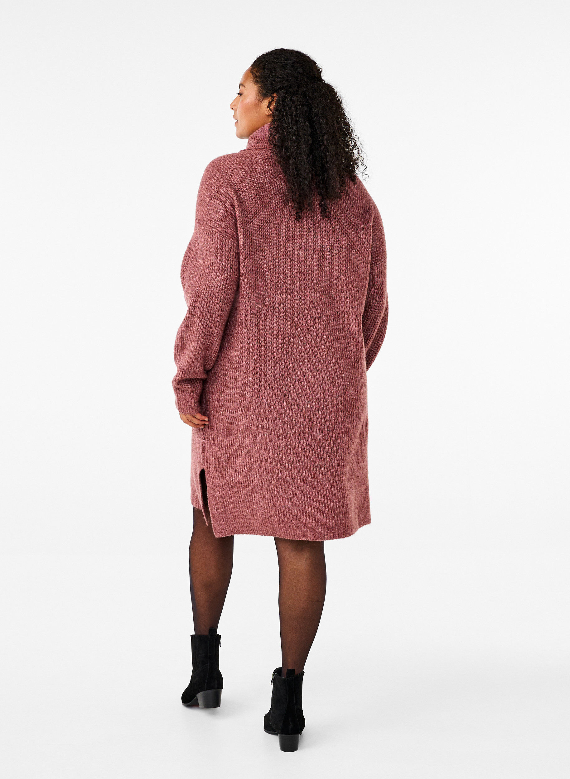 ZizziNeulemekko poolokauluksella, Punainen, Model image number 2
