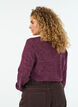 Jerseypusero V-p&auml;&auml;ntiell&auml; ja pitk&auml;t hihat, Tumma Bordeaux, Model image number 2