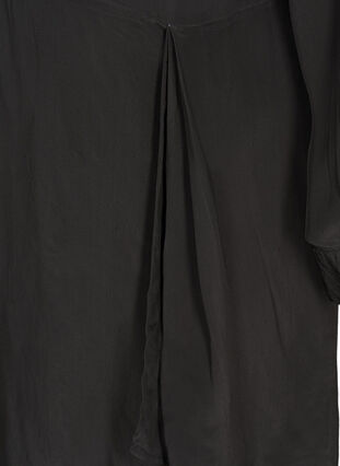 Pitkähihainen mekko viskoosista, Black, Packshot image number 3