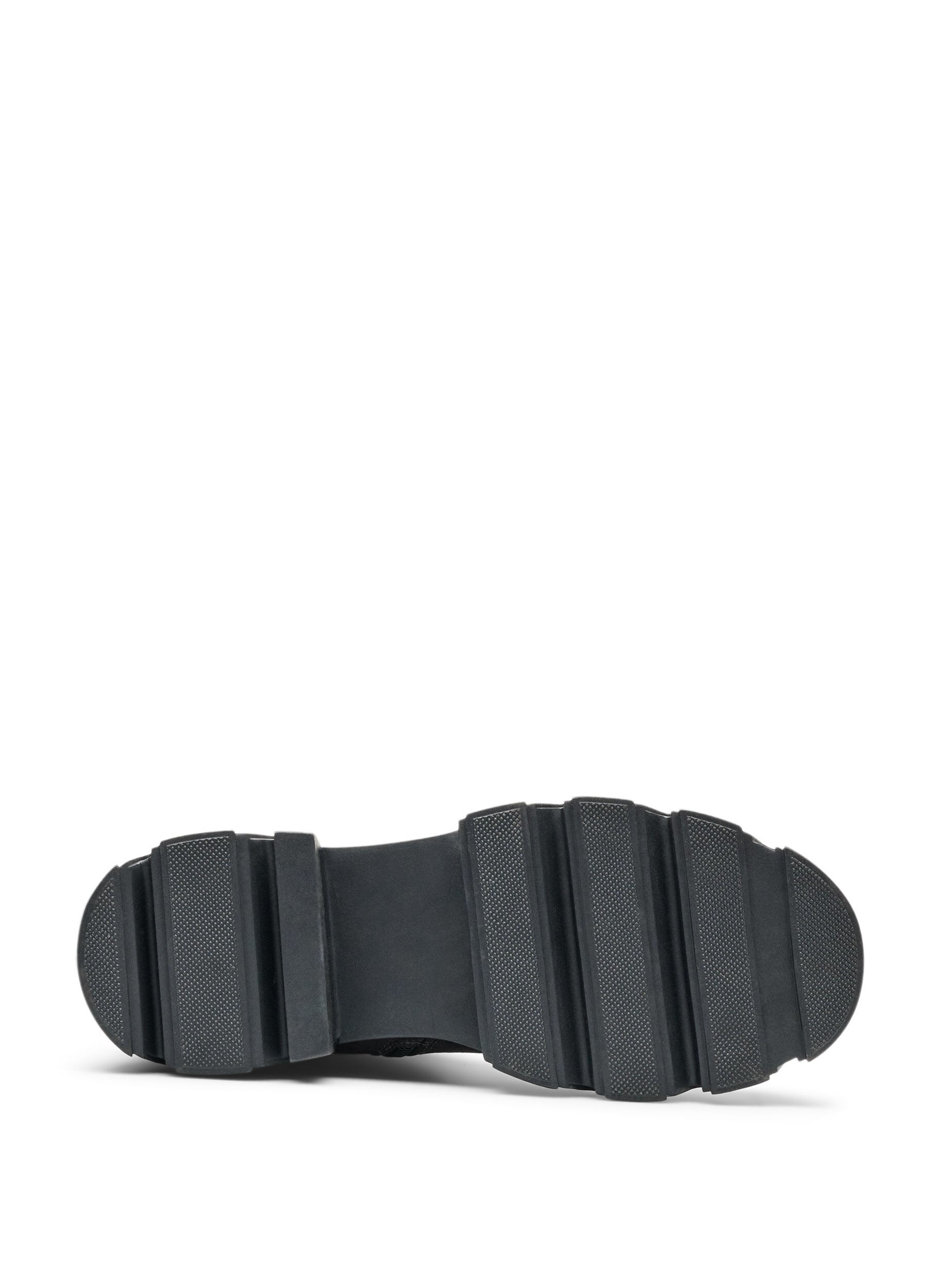 ZizziPitk&auml; saapas ribatulla joustavalla varrella ja paksulla pohjalla, Ruskea, Packshot image number 5