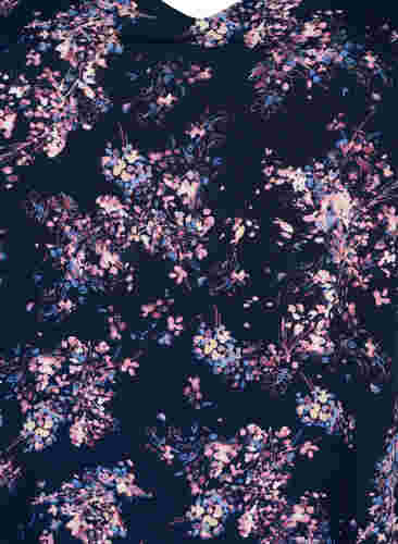 FLASH - Tunika v-pääntiellä ja kuosilla, Navy Rose Flower, Packshot image number 2
