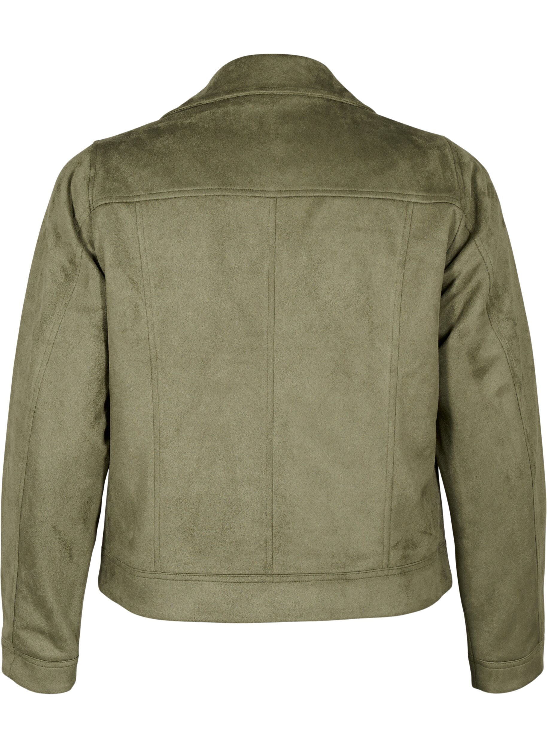 ZizziBiker-takki tekomokkanahkaa, Dusty Olive, Packshot image number 1